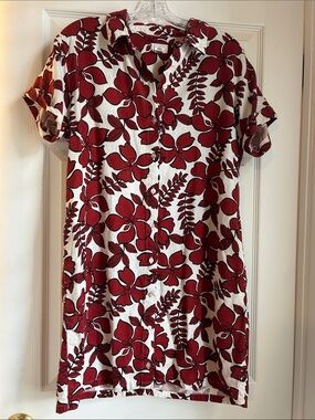 Nicole Miller linen floral dress-Sz L